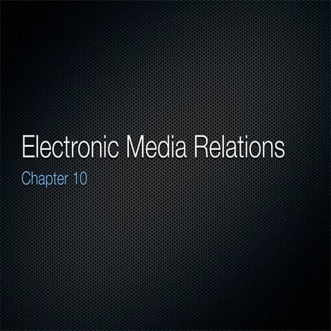 Electronic Media Relations Pdf