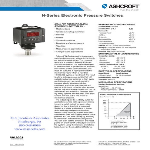 Electronic Pressure Switch for Industrial Applications