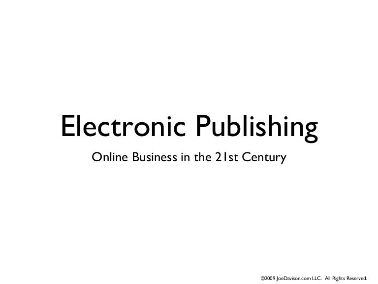 Electronic Publishing
