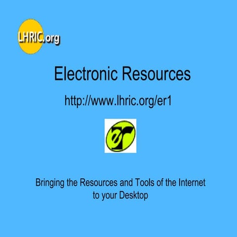 Electronic Resources virtual tour