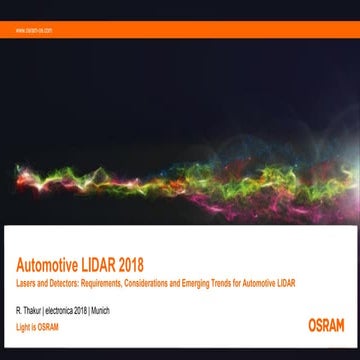 Automotive LIDAR - OSRAM Presentation at Electronica 2018