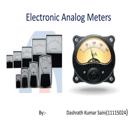 Electronic analog meters