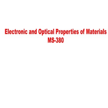 Electronic and Optical Properties of Materials.pptx