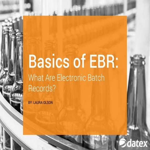 Basics of EBR: What Are Electronic Batch Records?