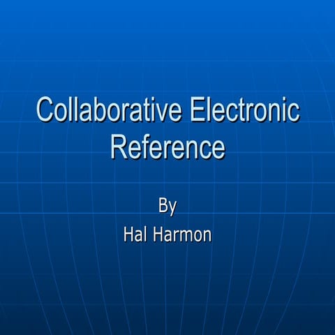 Electronic collaborative reference presentation