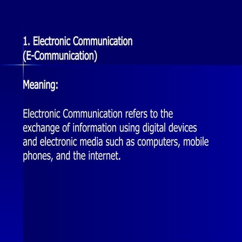 E-communication | PPTX