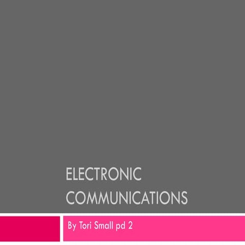 Electronic Communications