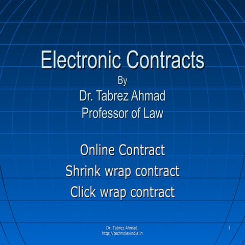 Electronic Contracts