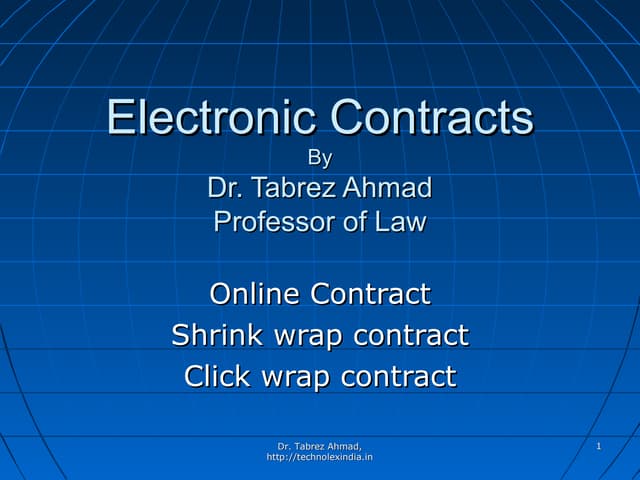 Electronic Contracts