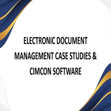 Electronic document management case studies & CIMCON Software | PDF