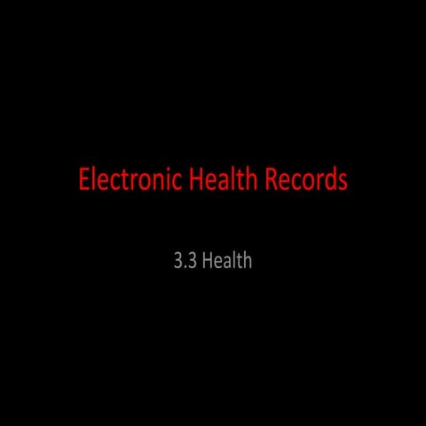 Electronic Health Records