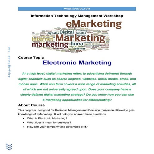 Electronic marketing course outlook  