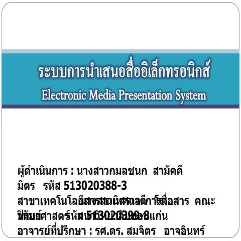 Electronic media presentation system