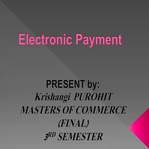 Electronic payment