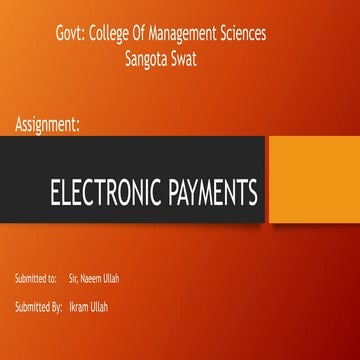Electronic payments