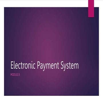 Electronic Payment System.pptx - E-commerce
