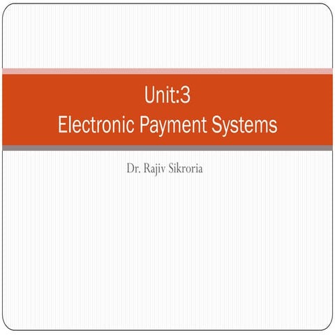 Electronic payment systems