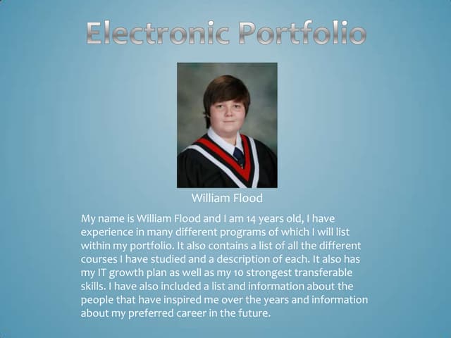 Electronic portfolio