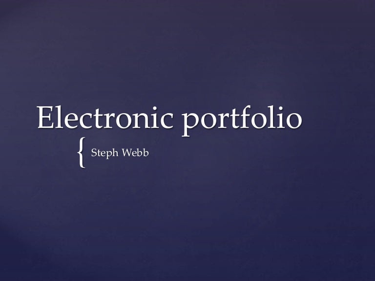Electronic portfolio