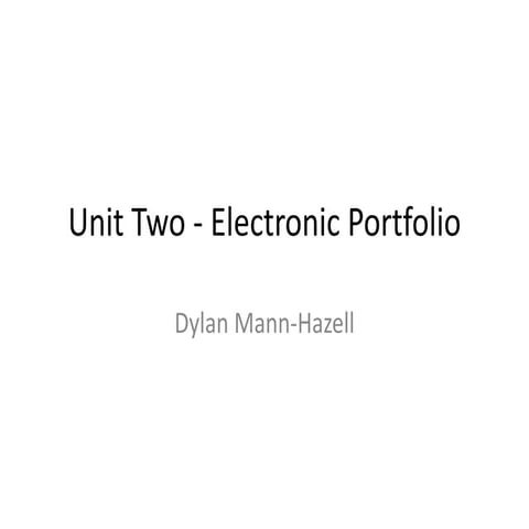Electronic Portfolio Unit 2