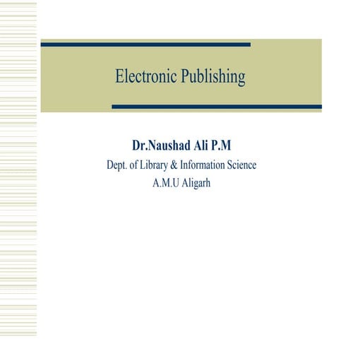Electronic publishing