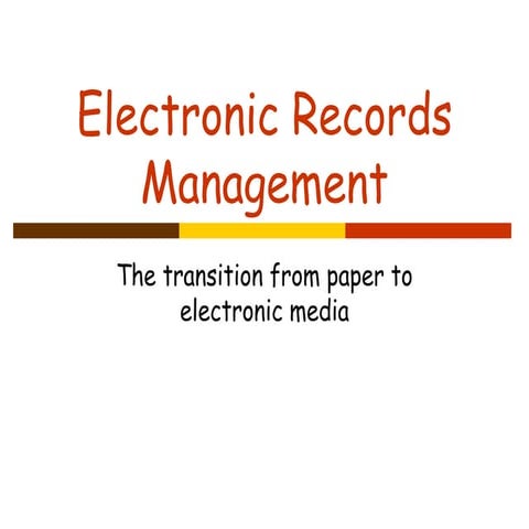 Electronic Records Training