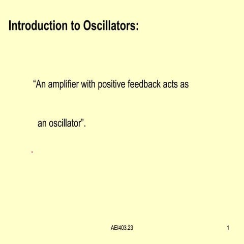 Oscillators