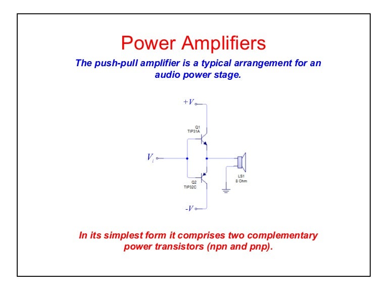 Electronics amplifiers