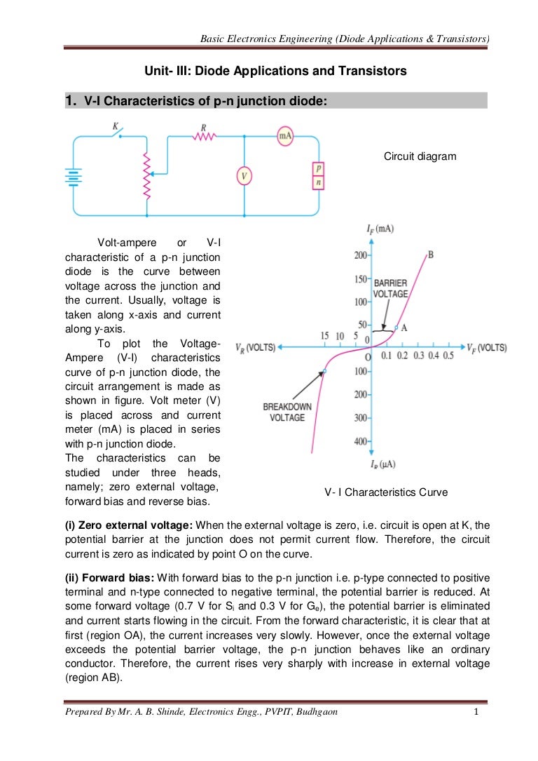 Diode Applications & Transistor Basics