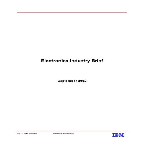 Electronics industry brief