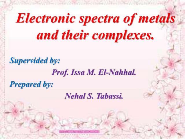 Electronic spectra