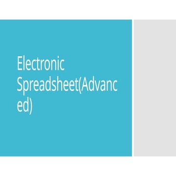 Advanced Electronic Spreadsheets: Mastering Macros and Data Linking ...