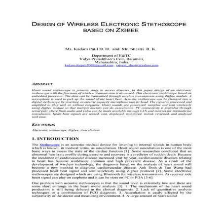 Electronic stethoscope academic white paper