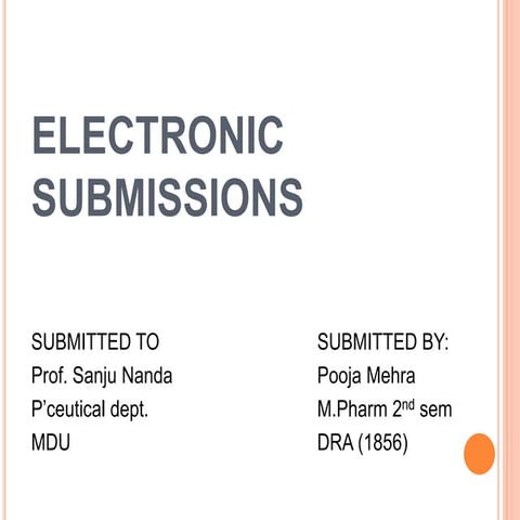 Electronic submission PPT