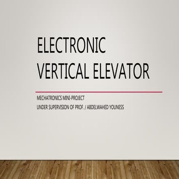 Electronic vertical elevator