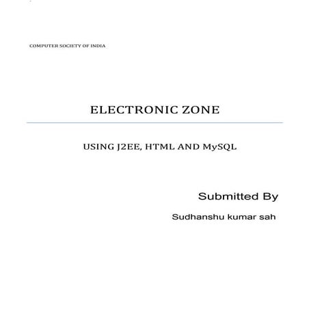 Final year project Electronic zone e-marketing