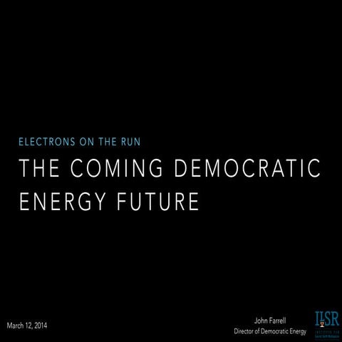 How Democratic Energy Fits the Rural Electric Philosophy