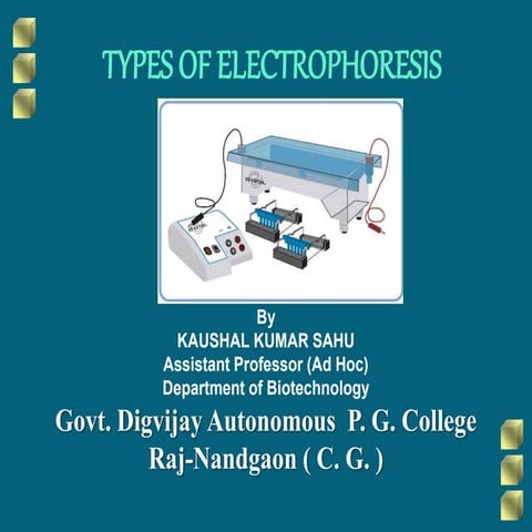 Electrophoresis, principle and types