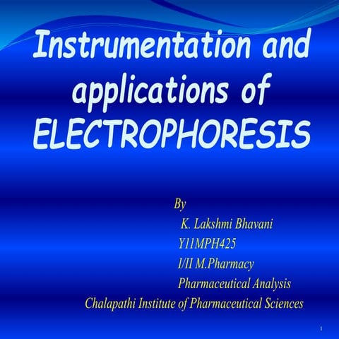 electrophoresis technique principle procedure