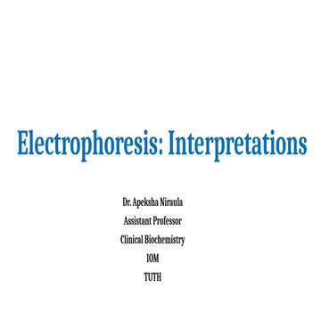 electrophoresis clinical aspects and implications