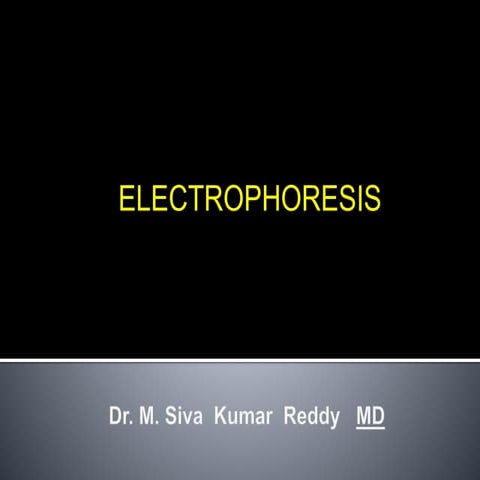 Electrophoresis for pgs by Dr siva kumar reddy