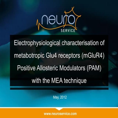 Electrophysiological characterisation of metabotropic glu4 receptors