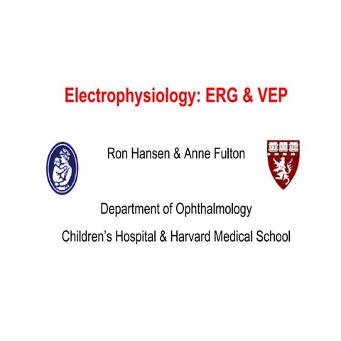 Electrophysiology: ERG & VEP