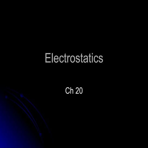 Electrostatics