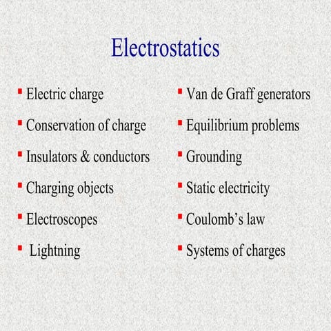 Electrostatics