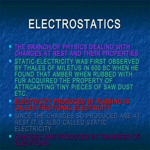 Electrostatics