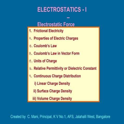 Electrostatics 1