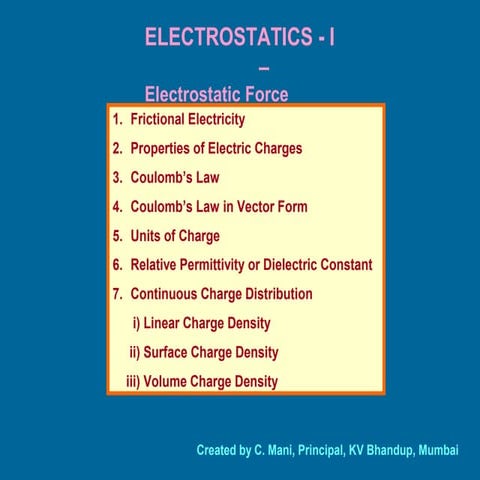Electrostatics 1
