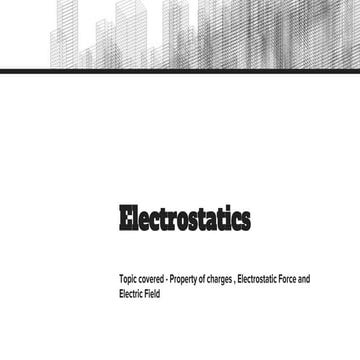 Electrostatics 