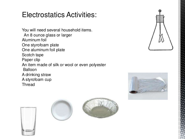 Electrostatics lab activity power point